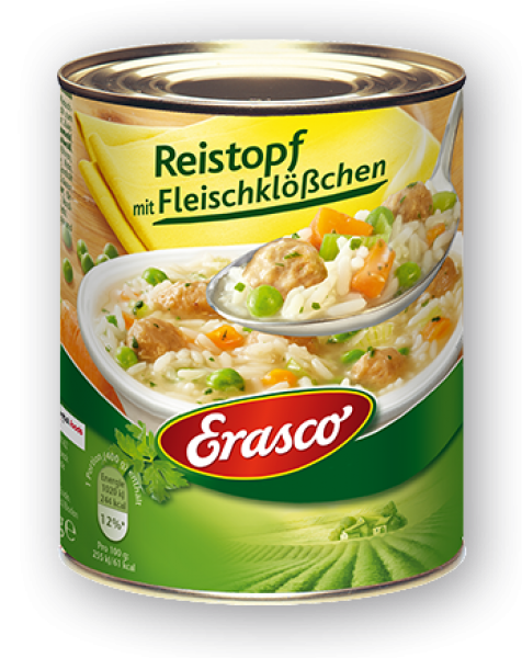 Erasco Reistopf mit Fleischklößchen